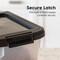 IRIS USA 10 Lbs / 12.75 Qt Airtight Dog Food Storage Container, Clear/Black